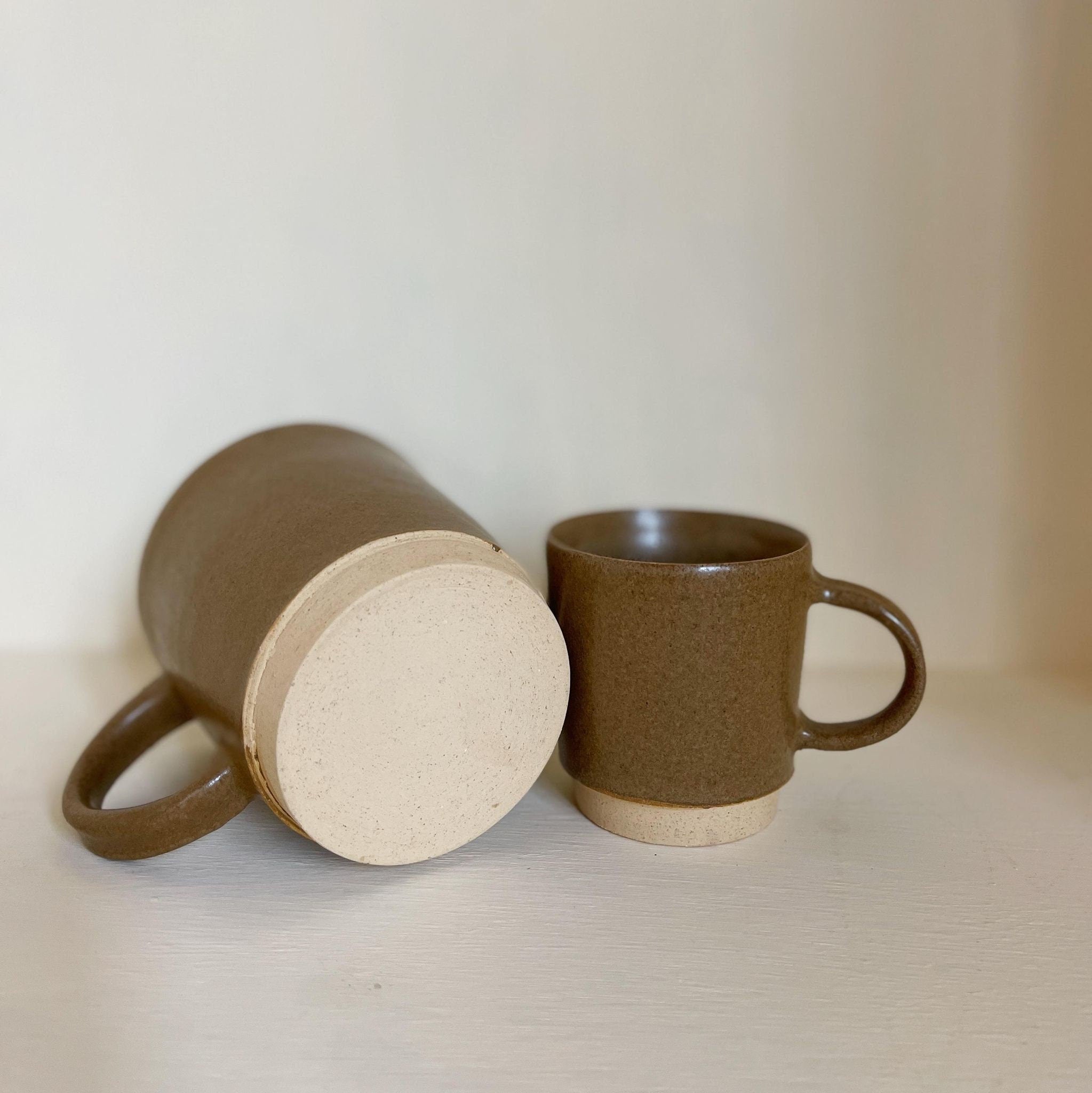 Latte and Espresso Mug Set - Handmade