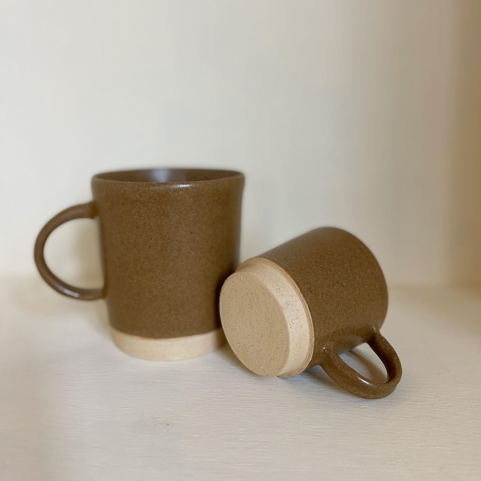 Latte and Espresso Mug Set - Handmade